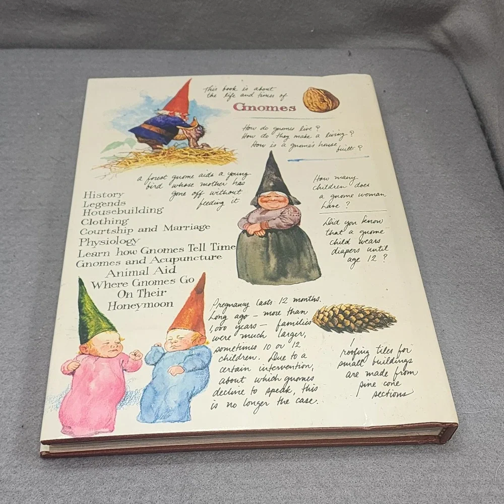 Abrams Gnomes Hardcover Book White Rien Poortvliet Wil Huygen Vintage - Picture 4 of 12